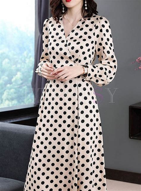 polka dot dress a line|elegant polka dot dresses.